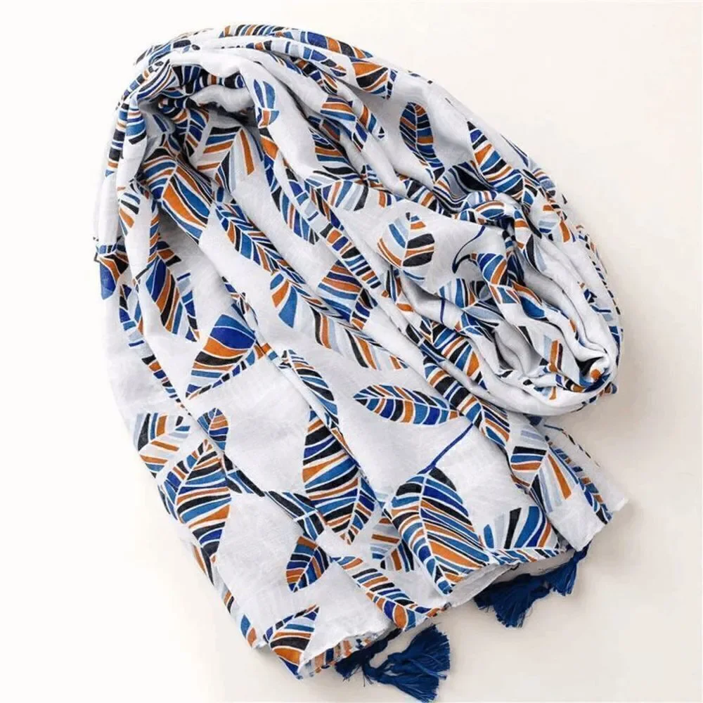 Ladies Blue Feather Scarf